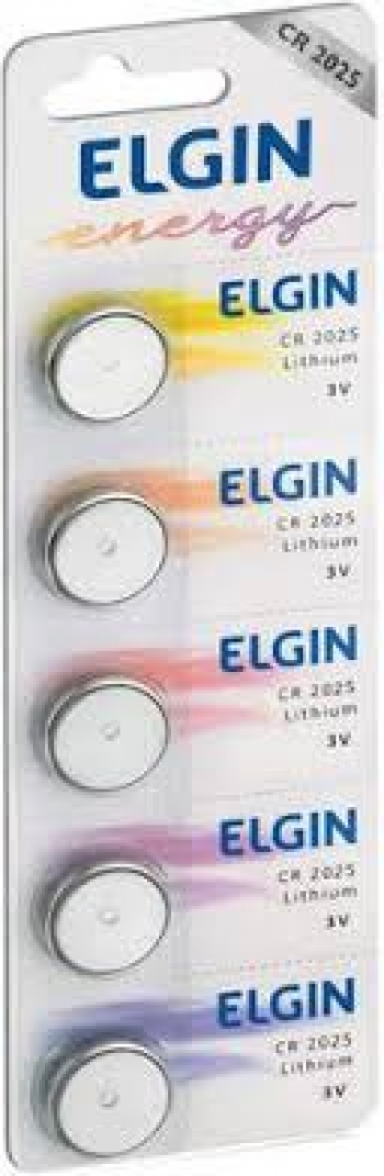 Eletroeletrônicos BATERIA LITIO 3V CR2025 (C/5 UN) ELGIN
